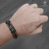 Lederarmband personalisiert Herren braun leder unendlichkeit mit Gravur uniqal
